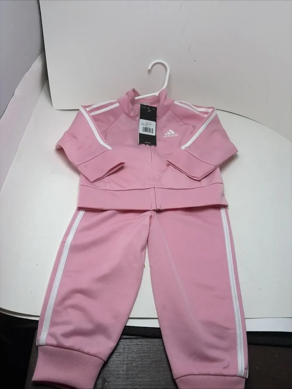 Adidas sports suit pink size 12M kids Baby 2PC New with tags